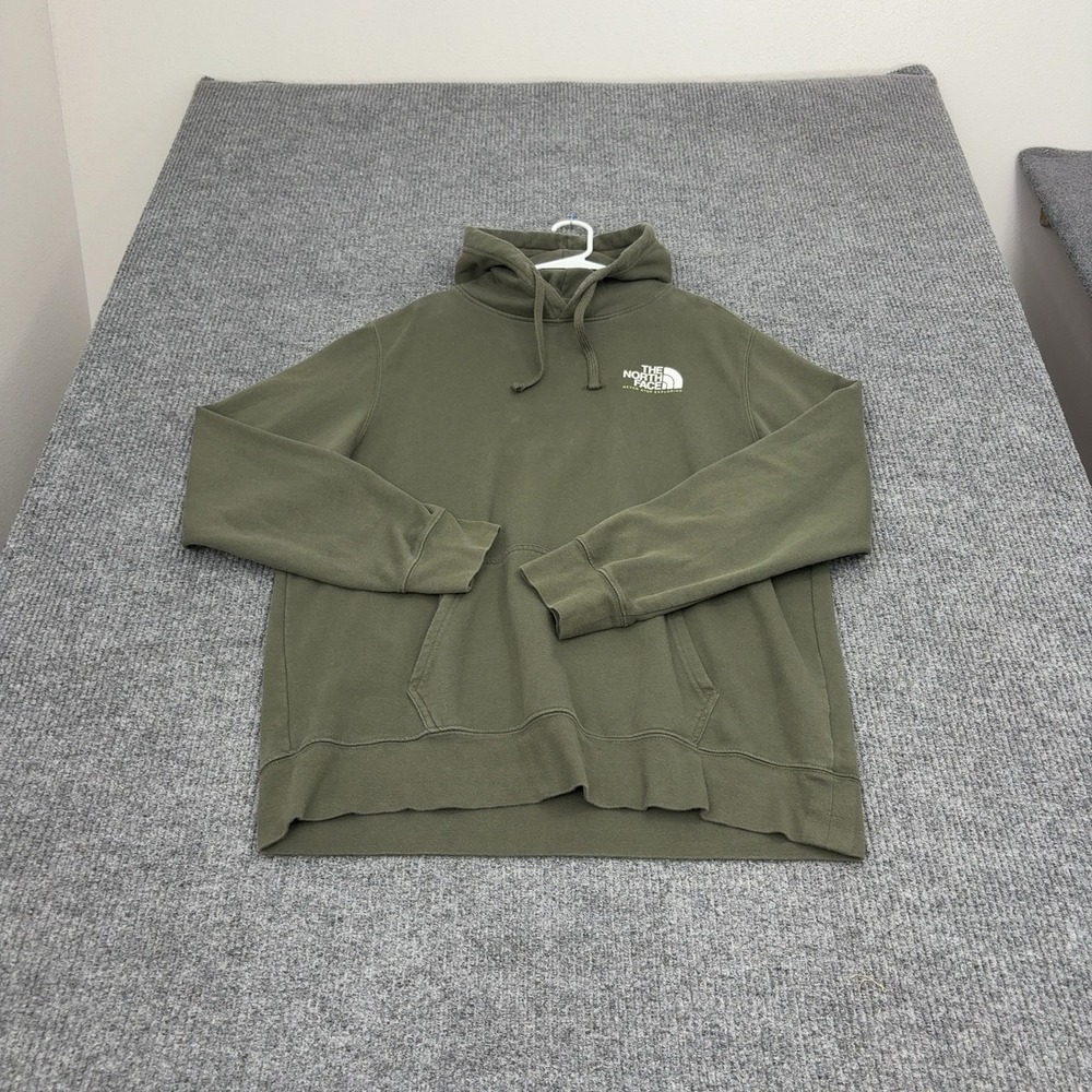 The North Face Hoodie Mens XL Green Cotton Blend Logo Graphic Gorpcore Street